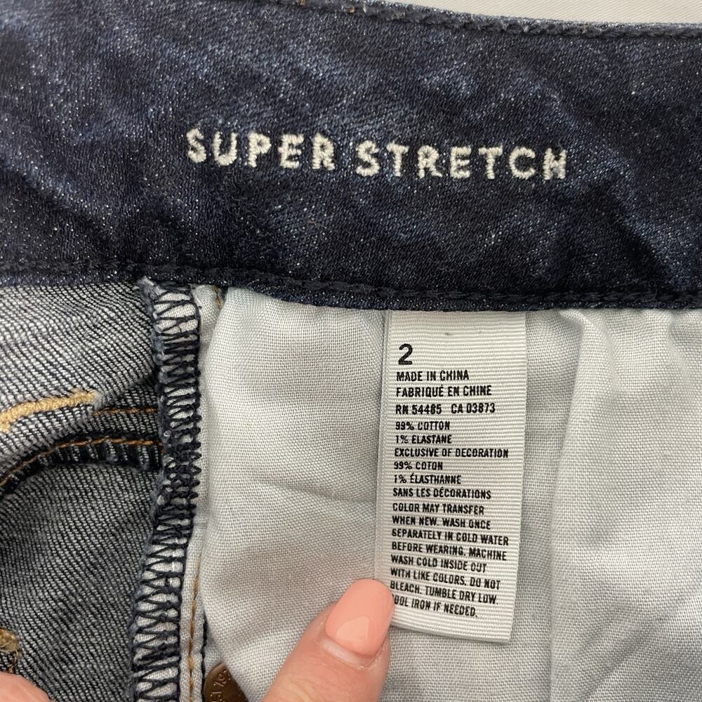 American Eagle Super Stretch Cut-off Jeans Shorts Women's Sz 2 - Picture 4 of 4